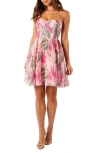 Petal And Pup Petal & Pup Achanti Floral Pleated Chiffon Dress In Multi
