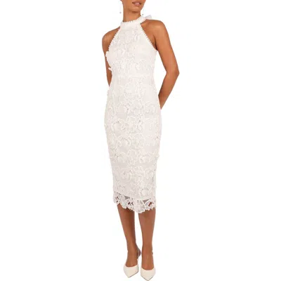 Petal And Pup Petal & Pup Adaln Halter Lace Midi Dress In White
