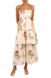 Petal And Pup Petal & Pup Adelaide Scallop Cutout Tie Strap Maxi Dress In White