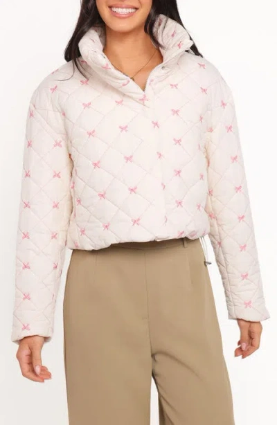 Petal And Pup Petal & Pup Adi Diamond Quilted Jacket In Pink