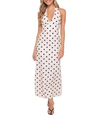 Petal And Pup Adora Halterneck Maxi Dress In White