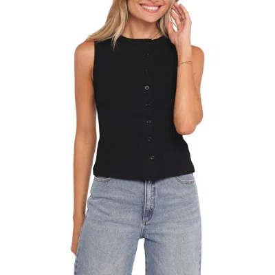 Petal And Pup Petal & Pup Agatha Asymmetric Knit Vest In Black