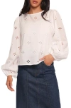Petal And Pup Petal & Pup Aggie Embroidered Eyelet Balloon Sleeve Top In White