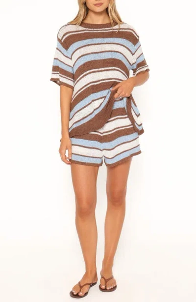 Petal And Pup Petal & Pup Aisling Stripe Sweater & Shorts Set In Multi