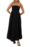 Petal And Pup Petal & Pup Alena Tie Back Maxi Dress In Black
