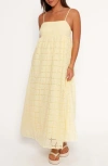 Petal And Pup Petal & Pup Aliyah Cotton Eyelet Maxi Dress In Yellow
