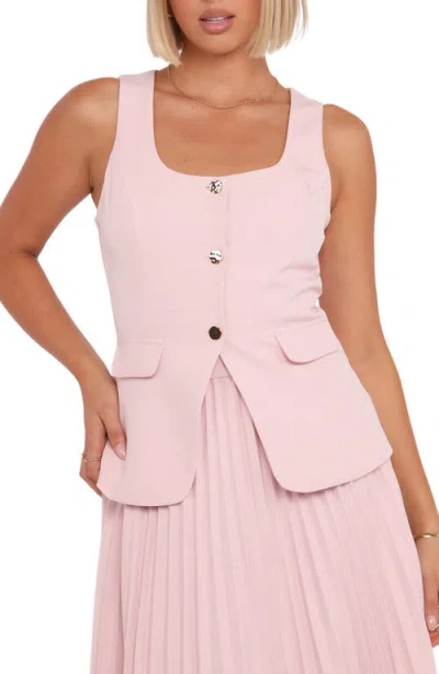Petal And Pup Petal & Pup Alyssa Longline Button-up Vest In Pattern