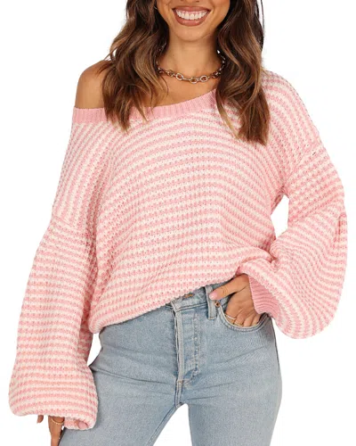 Petal And Pup Amelia Oversize Collar Button Cardigan In Multi