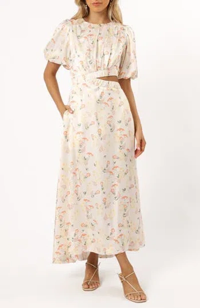 Petal And Pup Petal & Pup Aminah Puff Sleeve Cutout Maxi Dress In Pink