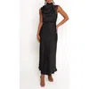 Petal And Pup Petal & Pup Anabelle Halter Neck Maxi Dress In Black