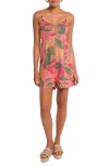Petal And Pup Petal & Pup Analu Tropical Print Romper In Pink