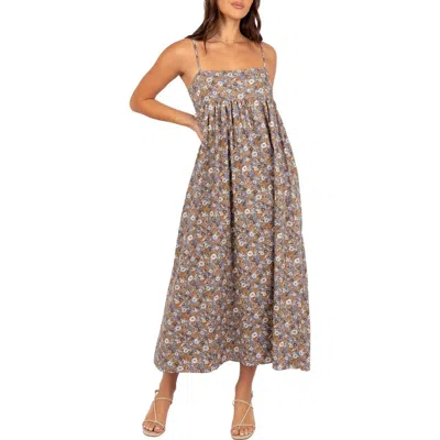 Petal And Pup Petal & Pup Andy Floral Maxi Dress In Brown
