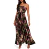 Petal And Pup Petal & Pup Angelique Floral Print Strapless Maxi Dress In Black