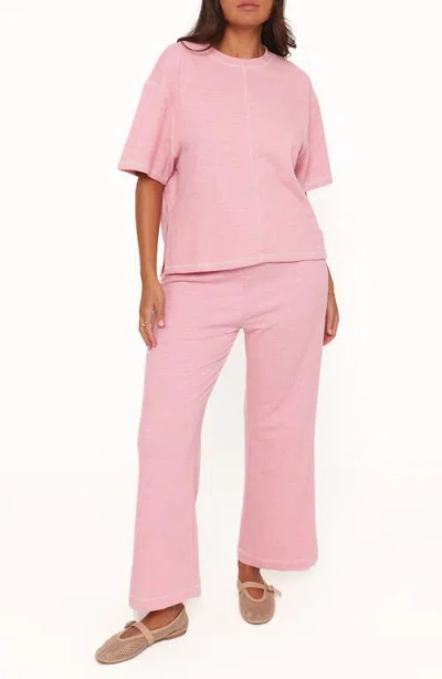 Petal And Pup Petal & Pup Angler Short Sleeve Sweatshirt & Pants Set In Pink