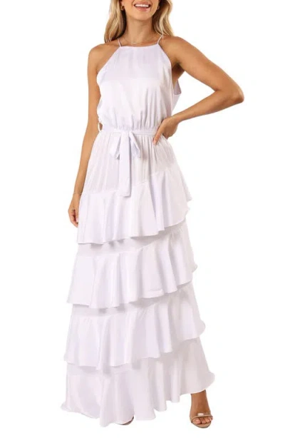 Petal And Pup Petal & Pup Annalise Ruffle Satin Dress In White