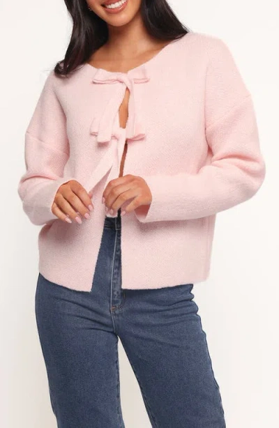 Petal And Pup Petal & Pup Arden Bow Cardigan In Pink