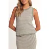 Petal And Pup Petal & Pup Arella Stripe Sweater Tank In Gray