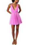 Petal And Pup Petal & Pup Arlowe Tulle Minidress In Pink