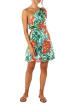 Petal And Pup Petal & Pup Arwan Floral Cutout One-shoulder Minidress In Multi