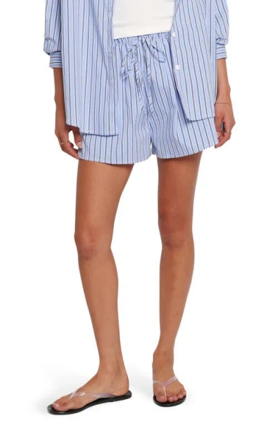 Petal And Pup Petal & Pup Ashlyn 2-piece Cotton Short Set In Blue Stripe
