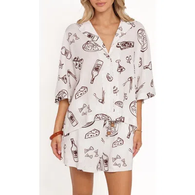 Petal And Pup Petal & Pup Avara Graphic Camp Shirt In White