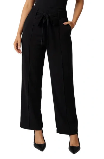 Petal And Pup Petal & Pup Averie Tie Waist Straight Leg Pants In Black