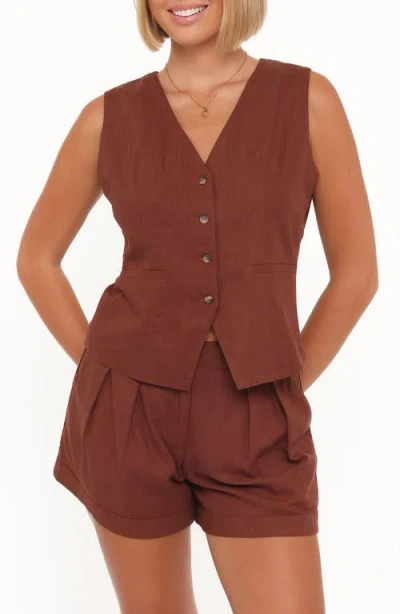 Petal And Pup Petal & Pup Bell Vest In Brown