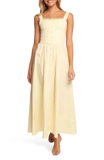 Petal And Pup Petal & Pup Bellus Lace Trim Sleeveless Maxi Dress In Neutral