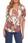Petal And Pup Petal & Pup Bertha Floral Button-up Top In Multi