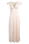 Petal And Pup Petal & Pup Bette Cap Sleeve Empire Waist Maxi Dress In White