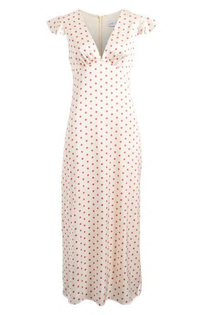 Petal And Pup Petal & Pup Bette Cap Sleeve Empire Waist Maxi Dress In White
