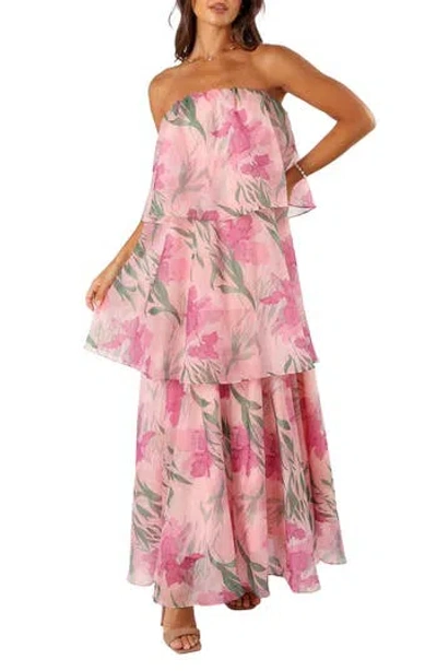 Petal And Pup Petal & Pup Bloom Floral Strapless Maxi Dress In Multi