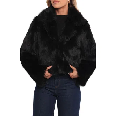 Petal And Pup Petal & Pup Bobbi Faux Fur Jacket In Black