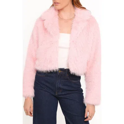 Petal And Pup Petal & Pup Bobbi Faux Fur Jacket In Pink