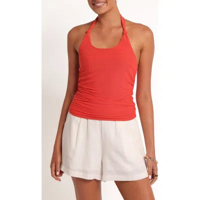 Petal And Pup Petal & Pup Boston Ruched Mesh Halter Top In Multi