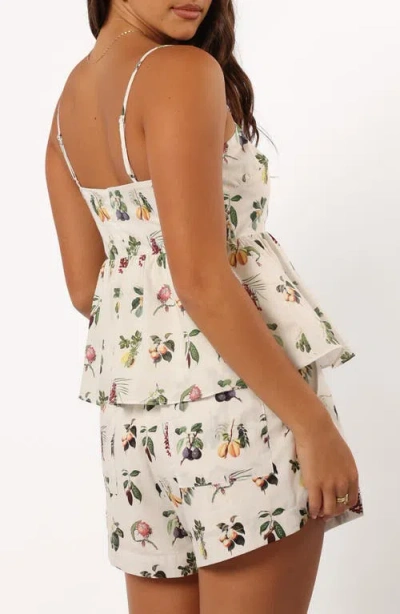 Petal And Pup Petal & Pup Botanique Cotton Peplum Top In Metallic