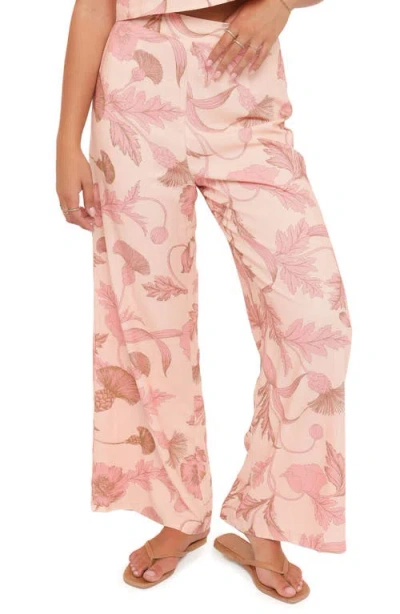 Petal And Pup Petal & Pup Brayden Print Wide Leg Pants In Pink