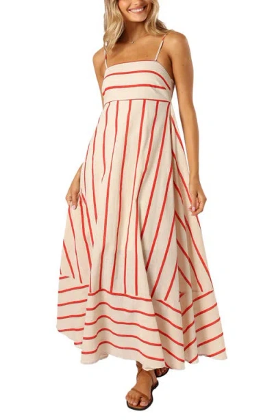 Petal And Pup Petal & Pup Brea Stripe Cotton Maxi Sundress In Pink