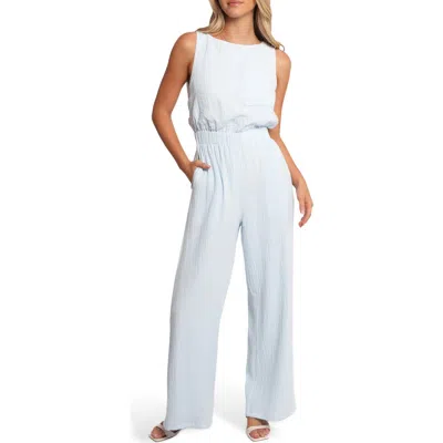 Petal And Pup Petal & Pup Brenna Cotton Gauze Jumpsuit In White