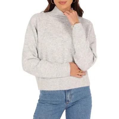 Petal And Pup Petal & Pup Brianna Mock Neck Sweater In Gray