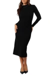 Petal And Pup Petal & Pup Briar Long Sleeve Midi Dress In Black