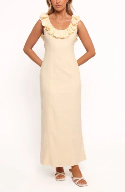 Petal And Pup Petal & Pup Brienne Ruffle Maxi Dress In Neutral