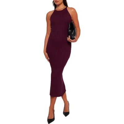 Petal And Pup Petal & Pup Brighton Sleeveless Ribbed Sweater Dress In Purple