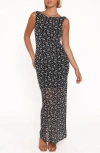 Petal And Pup Petal & Pup Brissa Floral Sleeveless Maxi Dress In Black