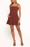 Petal And Pup Petal & Pup Caitlin Fit & Flare Minidress In Brown