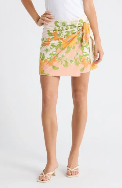Petal And Pup Petal & Pup Calypso Faux Wrap Miniskirt In Multi