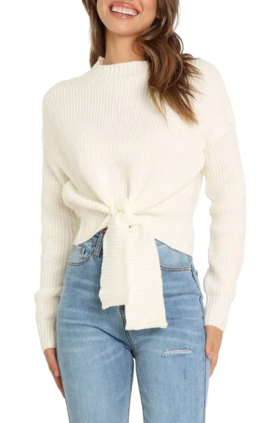 Petal And Pup Petal & Pup Captivate Tie Hem Sweater In White