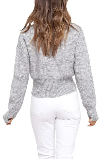 Petal And Pup Petal & Pup Captivate Tie Hem Sweater In Gray