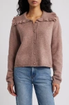 Petal And Pup Petal & Pup Carmello Frill Collar Cardigan In Brown