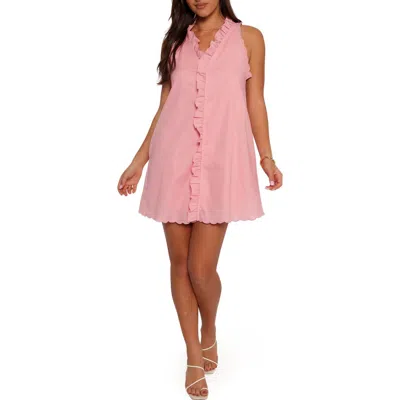 Petal And Pup Petal & Pup Cassandra Ruffle Sleeveless A-line Minidress In Neutral